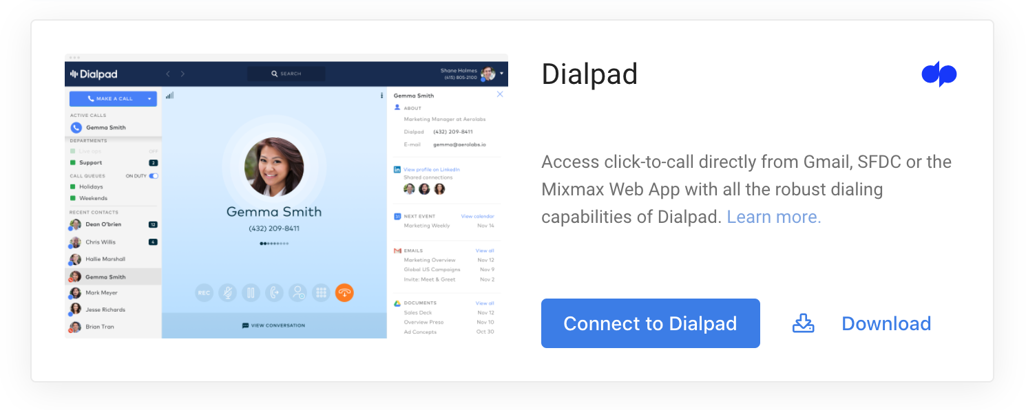 Connect to Dialpad