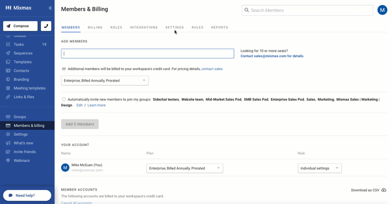 max number of daily recipients setting