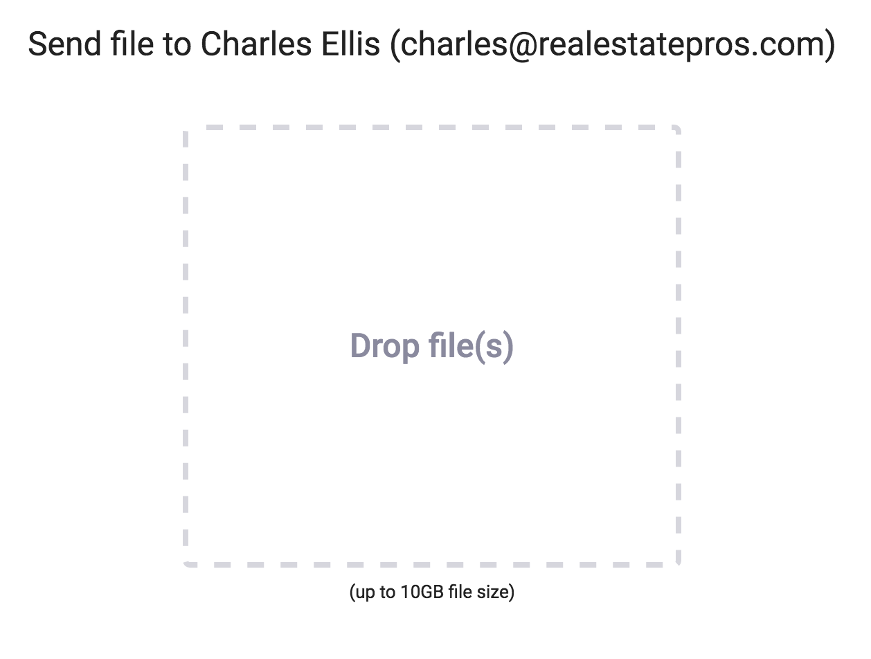 File Request file drop interface