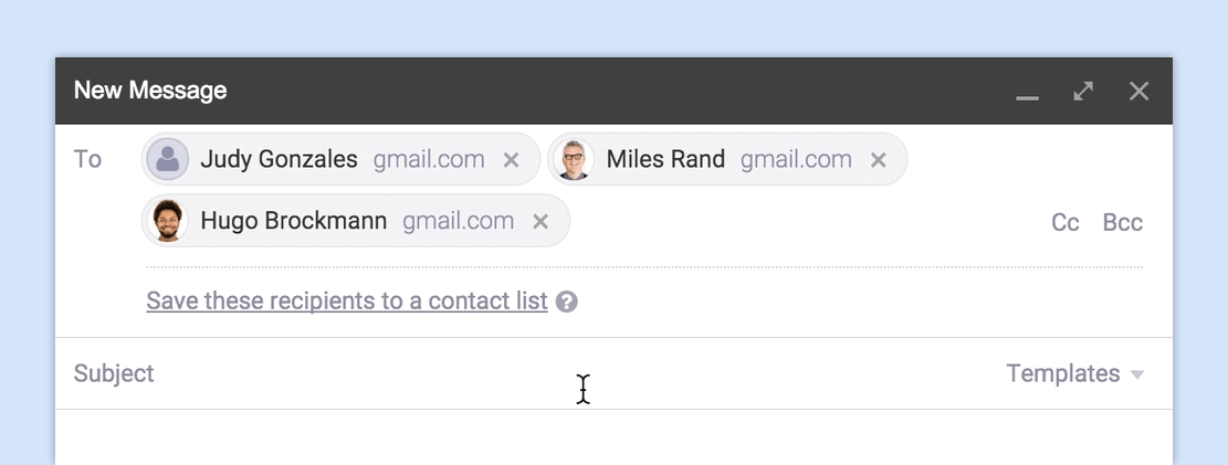 creating a contact list