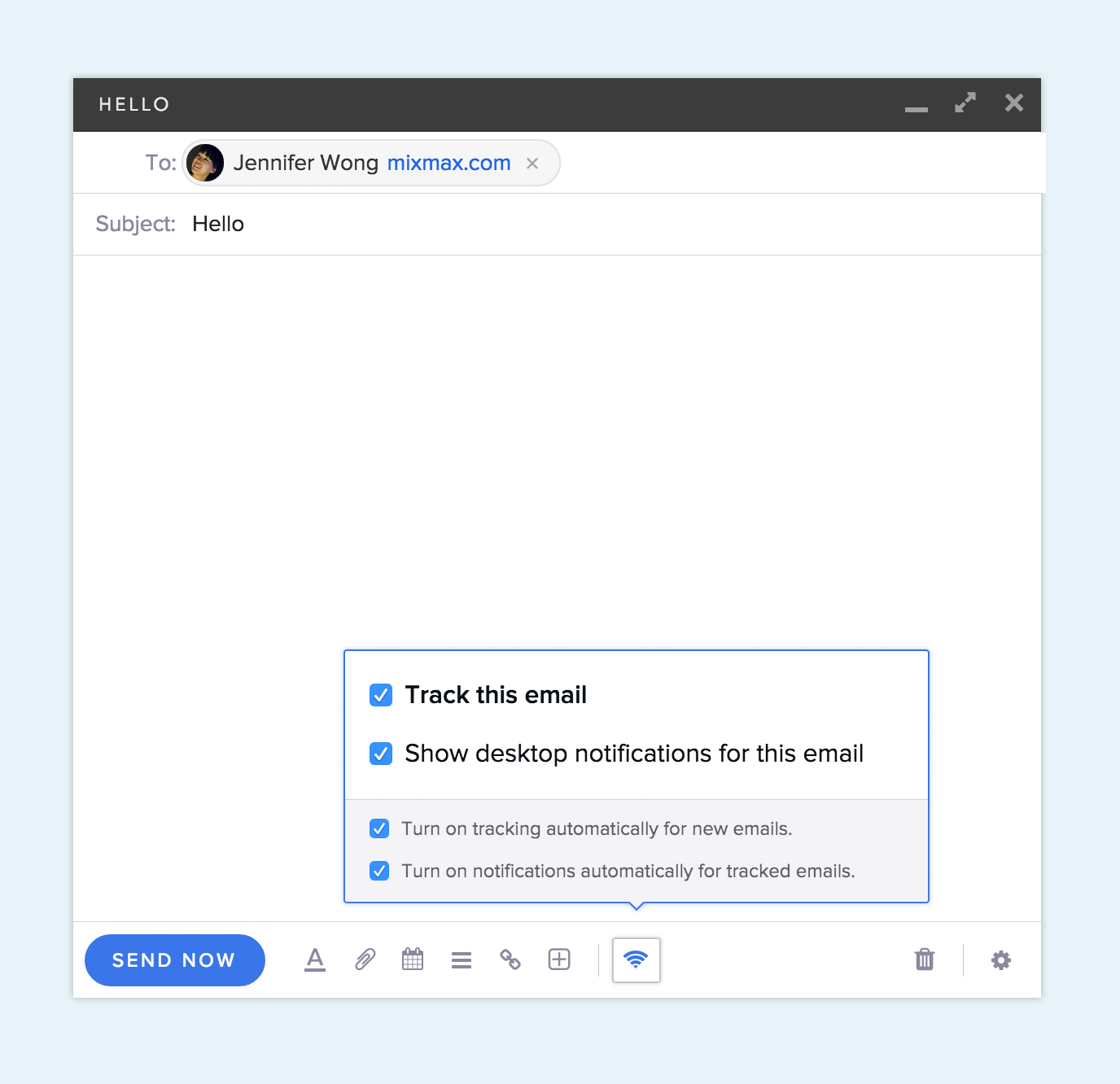 Track an email