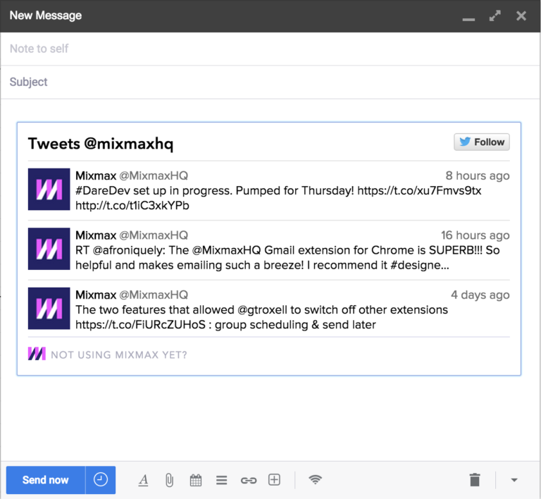 Embed Twitter in Gmail