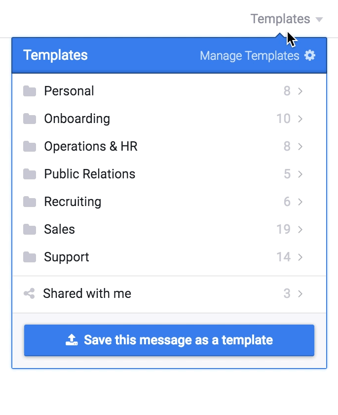template folder navigation