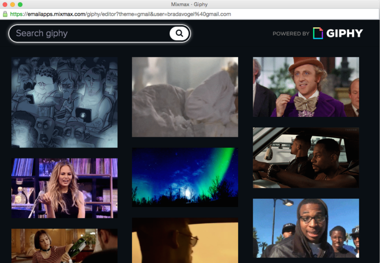 Giphy integration in Gmail