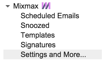 Mixmax Dashboard link in Gmail