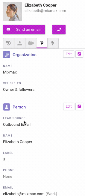 Pipedrive Sidebar