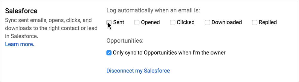 Setting up Salesforce analytics sync