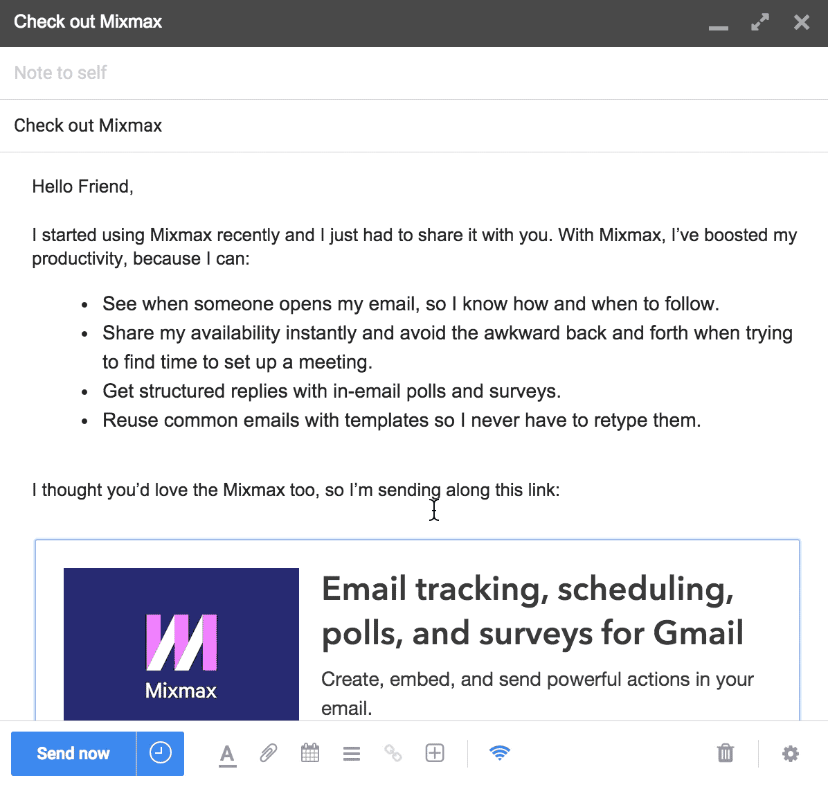Mixmax sending emails in gmail