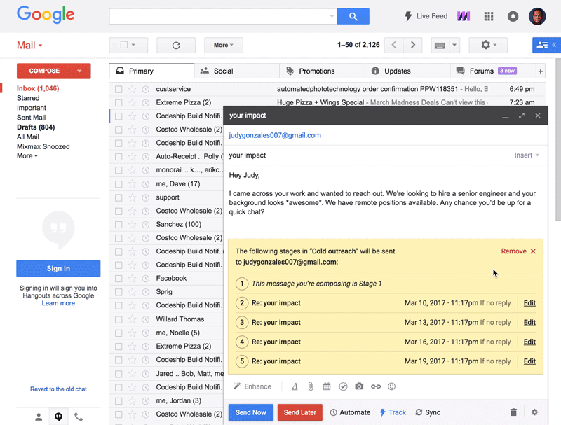 Sequences Directly in Gmail and Inbox | Mixmax