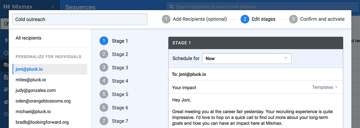 Add stage to a sequence