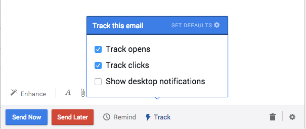 how to activate click tracking