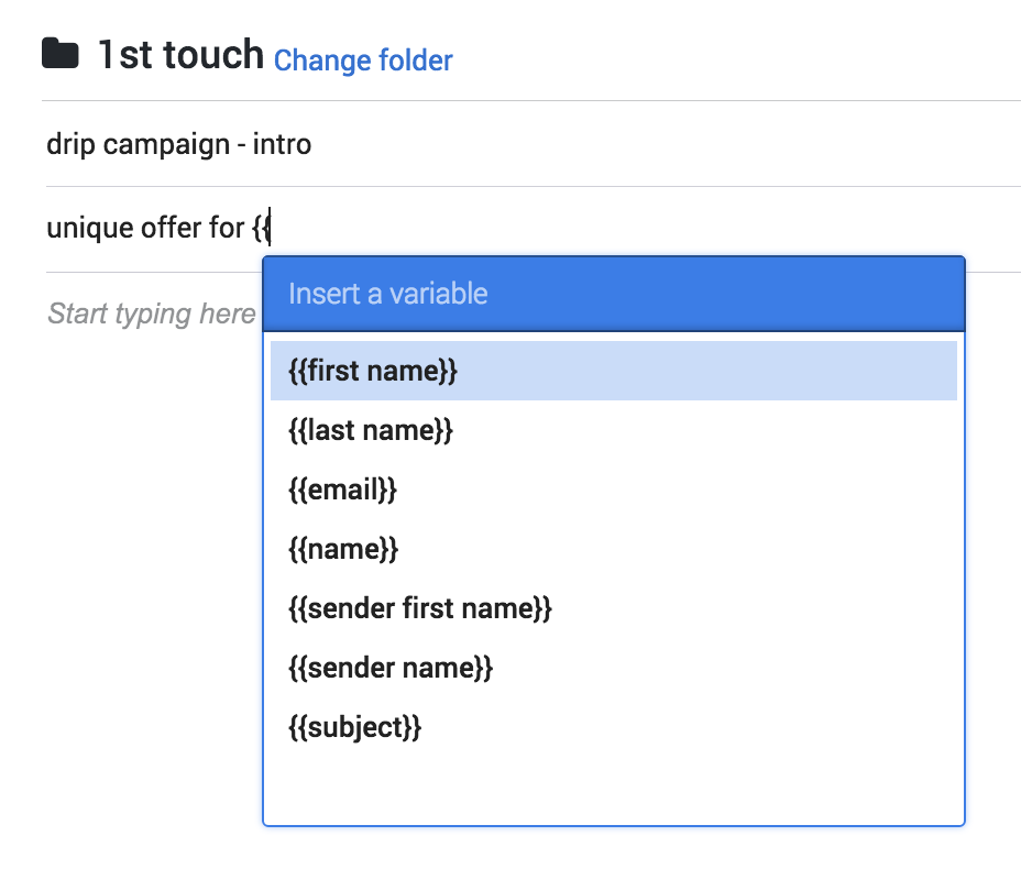 variables in templates