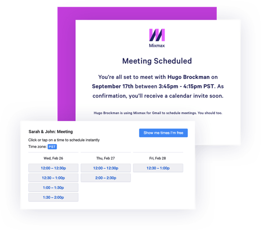 One click meeting scheduler