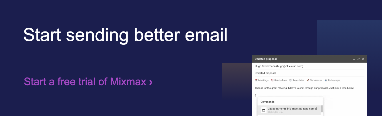 Send better sales emails with Mixmax's sales tool
